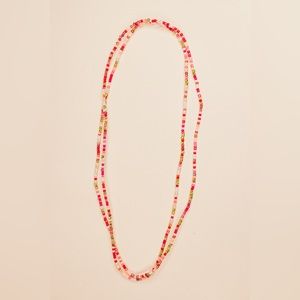 15.5” Beaded Necklace Made with Glass Seed Beads/ Wrap Bracelet
